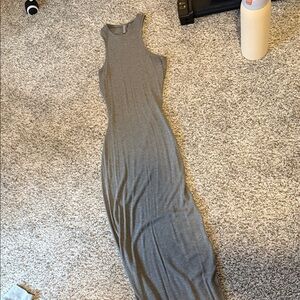 SKIMS Sleeveless Gray Maxi Dress